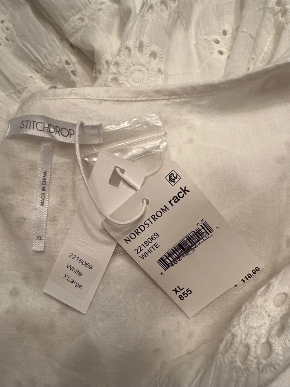 Stitchdrop White Eyelet Dress. Size XL. NWT. Measurements below - Picture 12 of 14